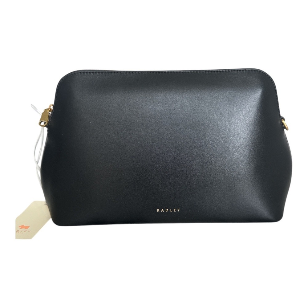 Radley London Liverpool Street Medium Ziptop Crossbody Bag Black Leather Dome
